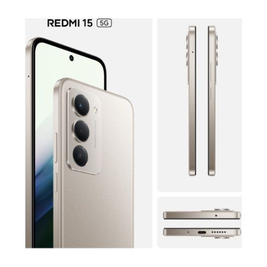 Smartphone XIAOMI Redmi 15 5G 256Go Gris