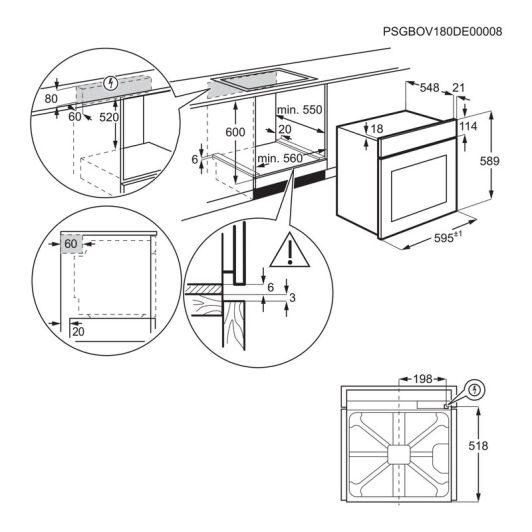 Four chaleur tournante ELECTROLUX EOF4P56H