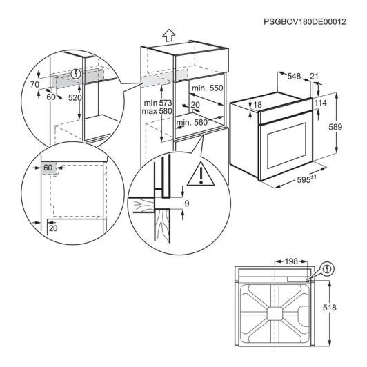 Four chaleur tournante ELECTROLUX LOH4P06K