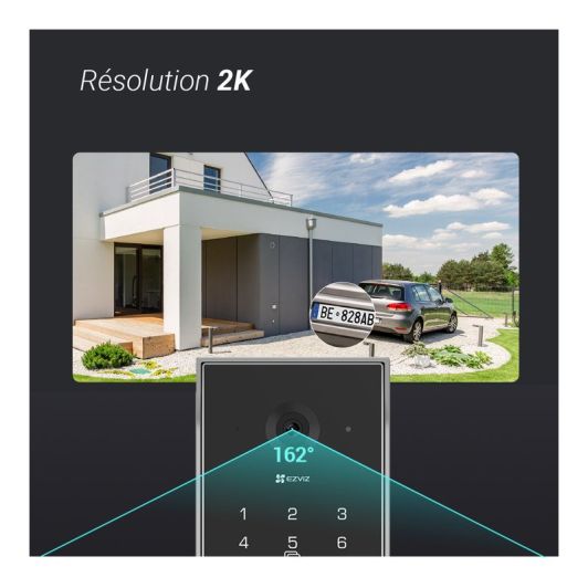 Visiophone connecté EZVIZ EP7 2K avec panneau solaire