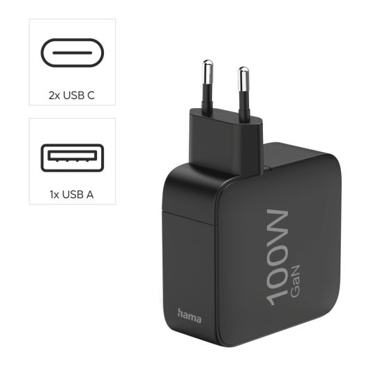 Chargeur HAMA PC  USB 100 W USB-C