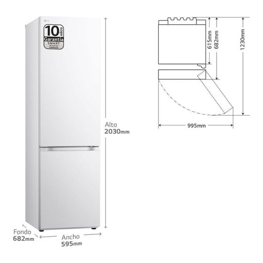 Réfrigérateur combiné LG GBV3200DSW