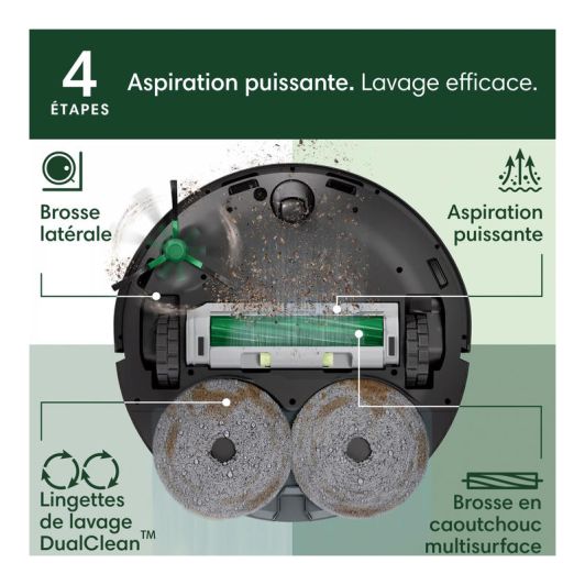 Aspirateur robot IROBOT Roomba Plus 405 Combo