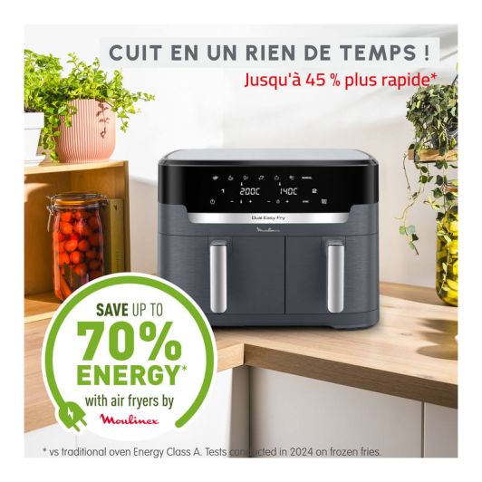 Friteuse à air chaud Reconditionné MOULINEX  11L double zone