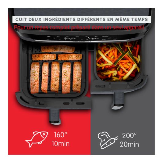 Friteuse à air chaud Reconditionné MOULINEX  11L double zone
