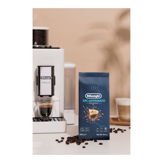 Café grains DELONGHI DECAFFEINATO 250g pour broyeurs et robots café