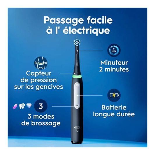 Brosse à dent ORAL-B iO3 noire + Etui de voyage