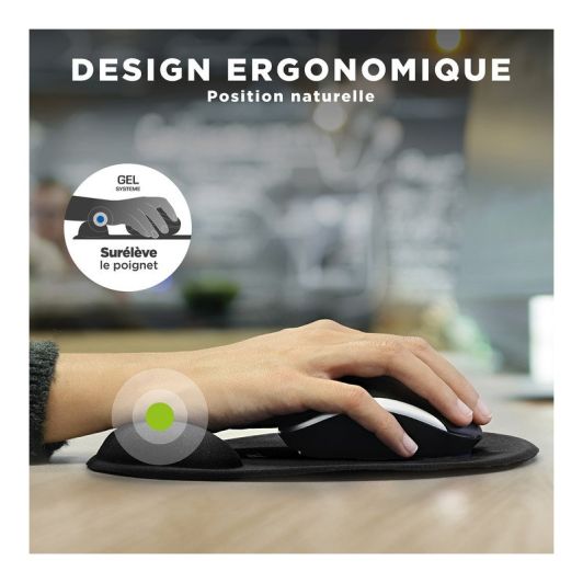 Tapis de souris TN'B Ergo avec repose-poignets gel