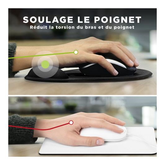 Tapis de souris TN'B Ergo avec repose-poignets gel