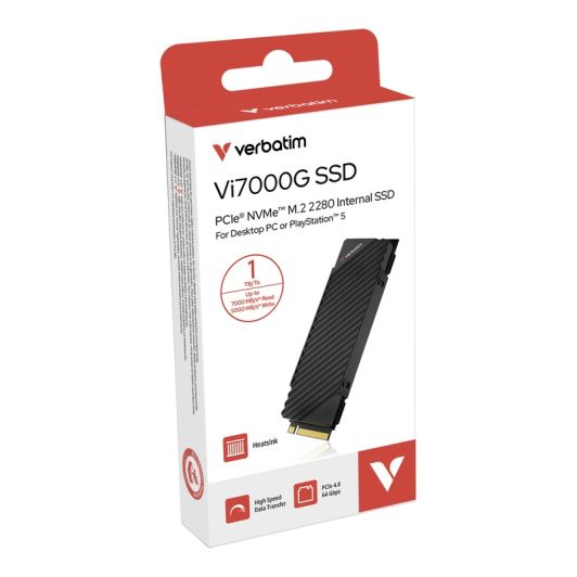 Disque dur SSD Verbatim Vi7000G M.2 PCIe NVMe – compatible PS5