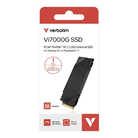 Disque dur SSD Verbatim Vi7000G M.2 PCIe NVMe – compatible PS5