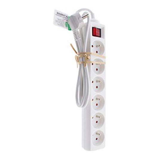 Multiprise INOTECH 6 prises 16A avec interrupteur Blanche 