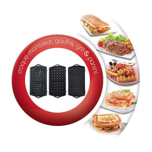 Croque/gaufre/grill MOULINEX SW611812 - 3 en 1 