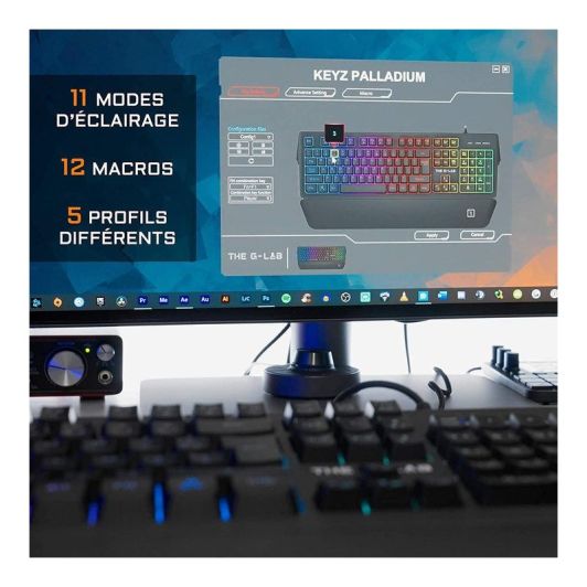 Clavier gaming THE G-LAB PALLADIUM RGB