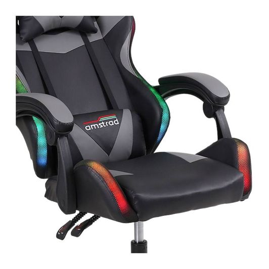 Chaise gaming AMSTRAD AMS 900 LED TOP1 Noir
