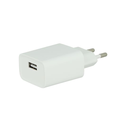 Chargeur secteur USB HIGH ONE 2,4AA + Câble Lightning / USB 1M Blanc