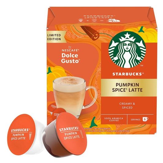 Dosettes STARBUCKS Pumkin spice latte pour machine DOLCE GUSTO