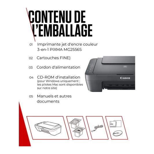 Imprimante CANON MG2556S multifonction SANS WIFI