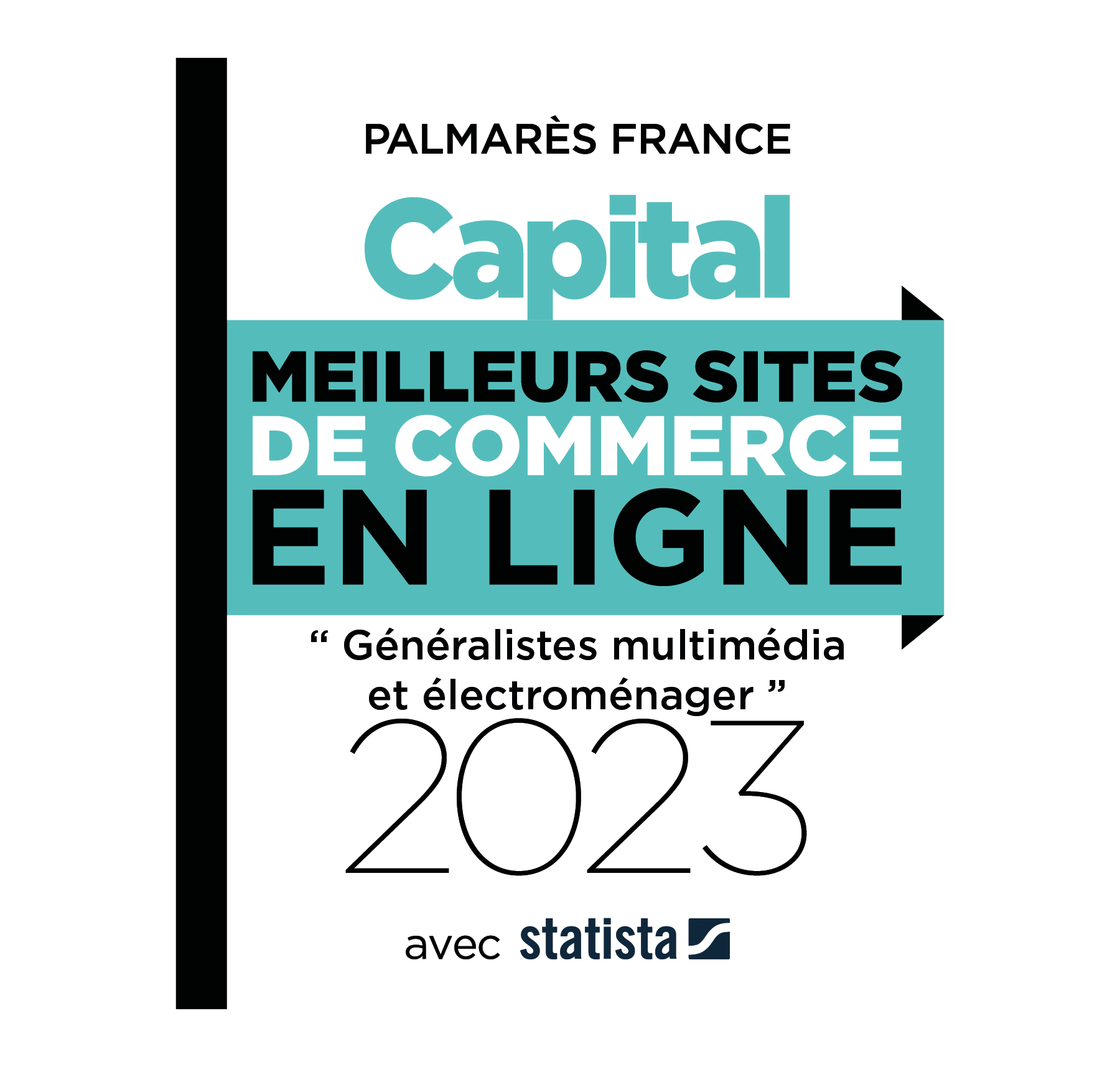 Meilleur site de commerce en ligne "Généralistes multimédia et électroménager 2023" - Magazine CAPITAL