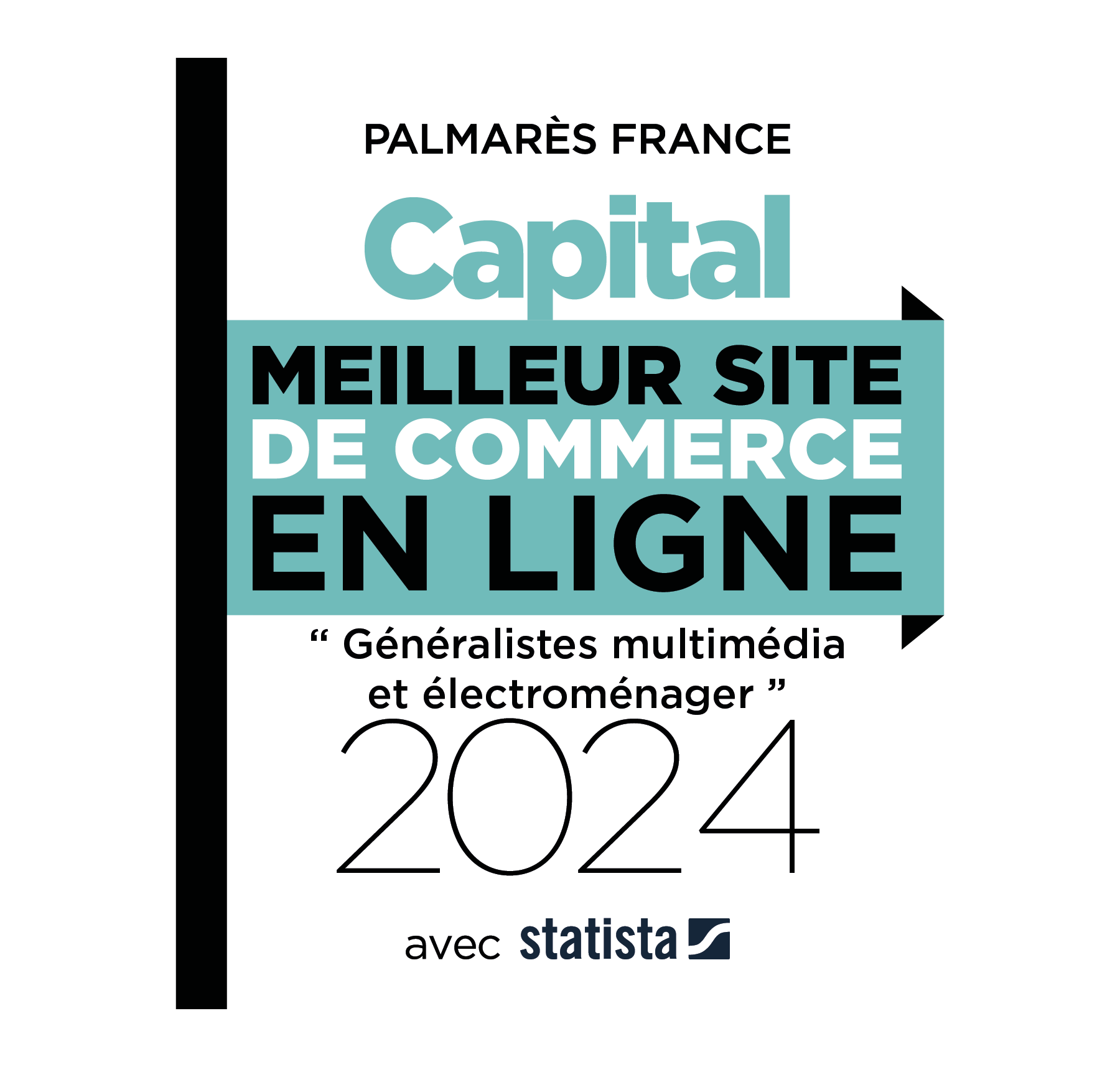 Meilleur site de commerce en ligne "Généralistes multimédia et électroménager 2024" - Magazine CAPITAL