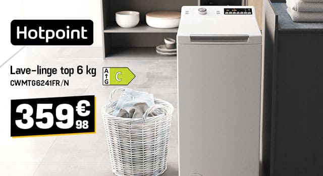 Hotpoint - lave-linge 6kg - 359€98