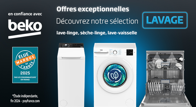 Découvrez notre sélection lavage : lave-linge, sèche-linge, lave-vaisselle