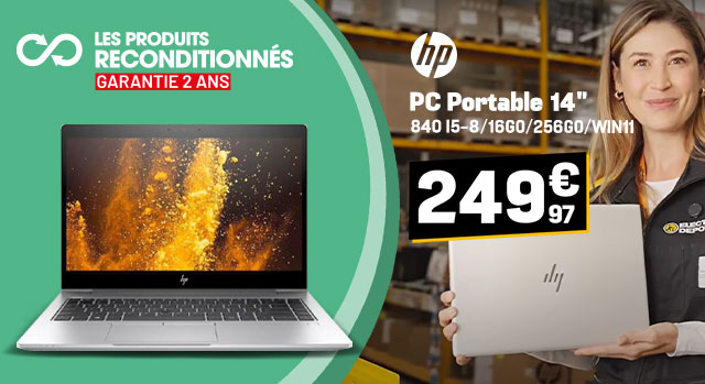 PC Portable 14'' HP - Reconditionné Grade ECO - Garantie 2 ans