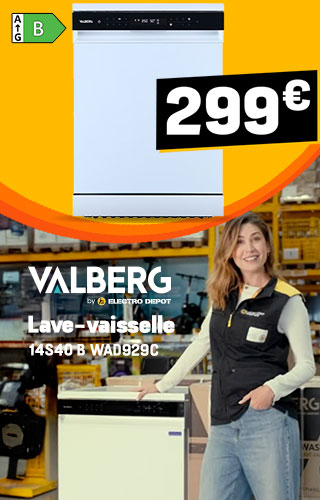 VALBERG Lave-vaiselle 299€