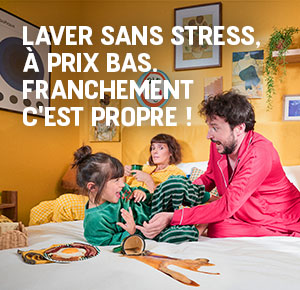 Laver sans stress, à prix bas. Franchement c'est propre !