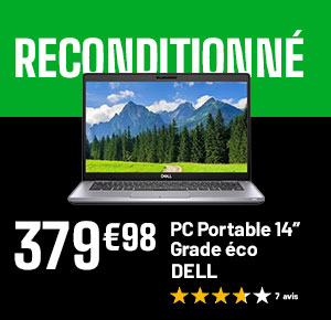 Reconditionné - PC Portable 14 pouces grade éco - DELL - 379€98