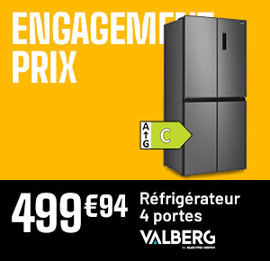Engagement prix - Réfrigérateur 4 portes Valberg - 499€94