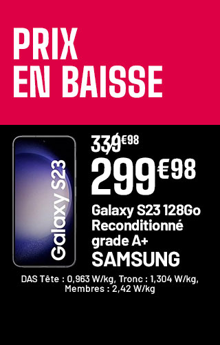 Prix en baisse - Galaxy S23 128Go Reconditionné Grade A+ SAMSUNG - 299€88