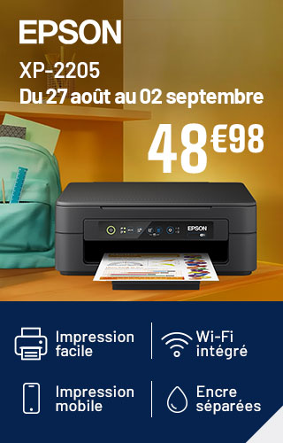 EPSON - XP2205 - Du 27 août au 02 septembre - 48€98