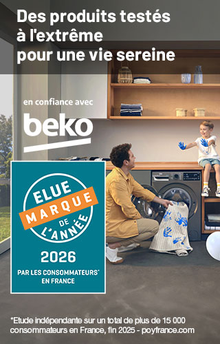 BEKO - Des produits testés à l'extrème pour une vie sereine - Elue marque de l'année 2026 par les consommateurs en France