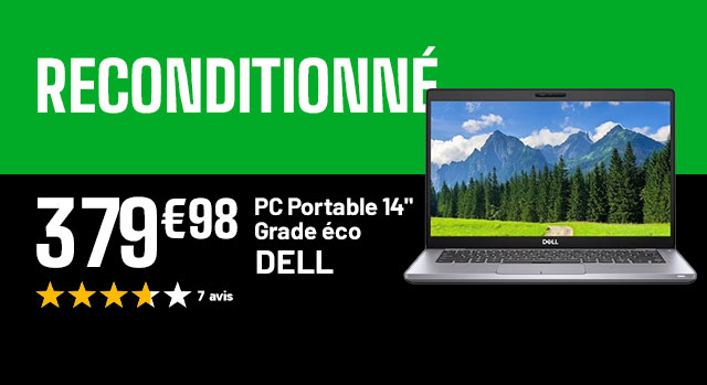 Reconditionné - PC Portable 14 pouces Grade Eco Dell - 379€98