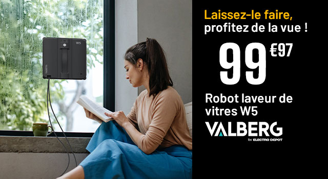 Laissez-le faire, profitez de la vue ! Robot laveur de vitres W5 - Valberg - 99€97