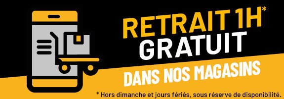 Retrait 1h* Gratuit en magasin